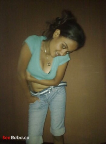 cute indian girl wearing loose top