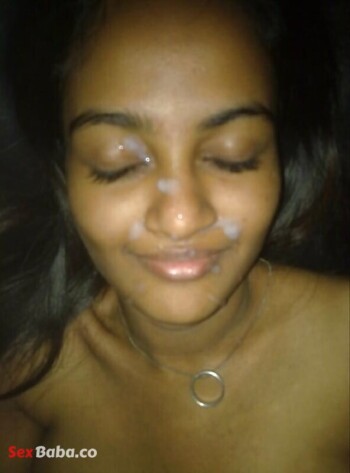 naked indian girl with cum on face